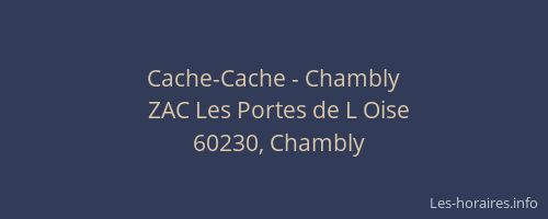 Cache-Cache - Chambly