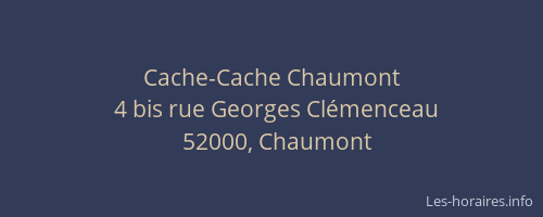 Cache-Cache Chaumont