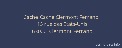 Cache-Cache Clermont Ferrand