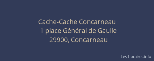 Cache-Cache Concarneau