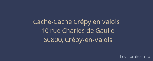 Cache-Cache Crépy en Valois