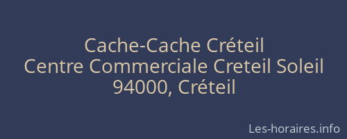 Cache-Cache Créteil