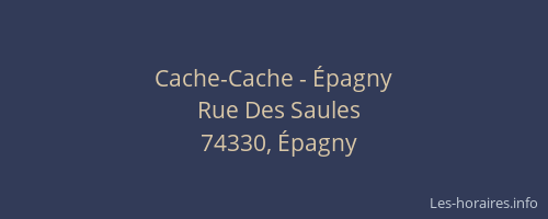 Cache-Cache - Épagny