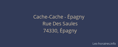 Cache-Cache - &Eacute;pagny
