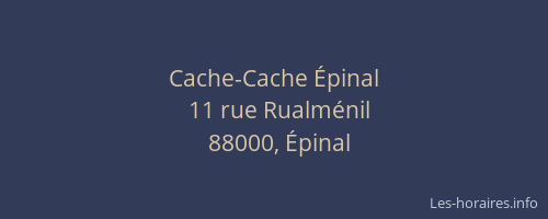 Cache-Cache Épinal
