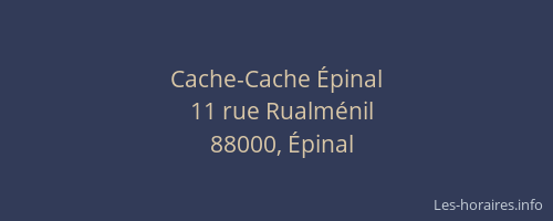 Cache-Cache Épinal