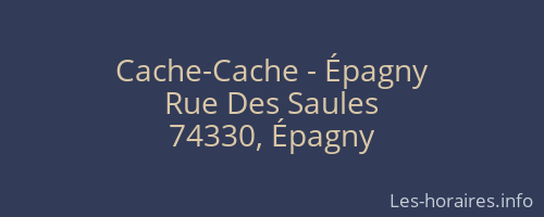 Cache-Cache - Épagny