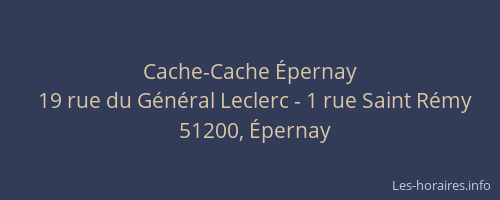 Cache-Cache Épernay