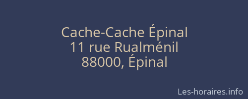 Cache-Cache Épinal