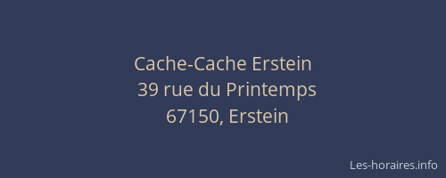 Cache-Cache Erstein