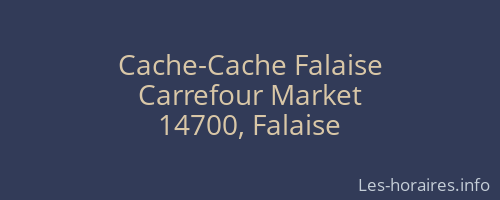 Cache-Cache Falaise