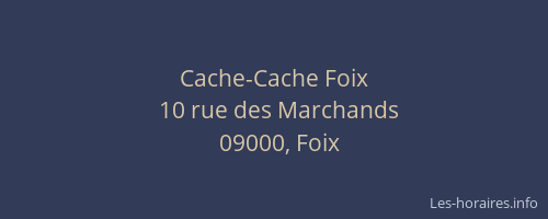 Cache-Cache Foix