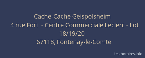 Cache-Cache Geispolsheim