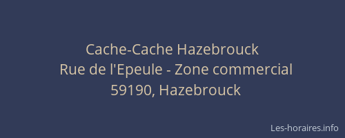 Cache-Cache Hazebrouck