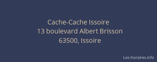 Cache-Cache Issoire