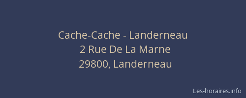 Cache-Cache - Landerneau