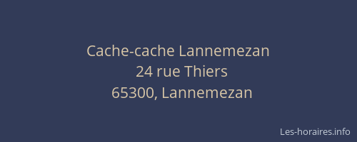 Cache-cache Lannemezan