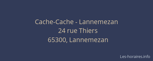 Cache-Cache - Lannemezan