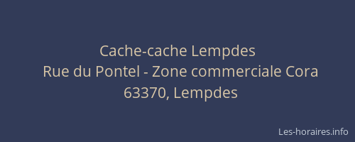 Cache-cache Lempdes