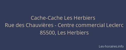 Cache-Cache Les Herbiers
