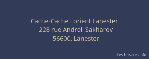 Cache-Cache Lorient Lanester
