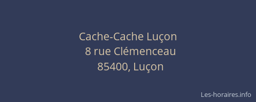 Cache-Cache Luçon