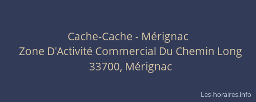 Cache-Cache - M&eacute;rignac