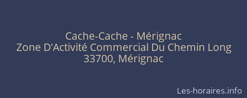 Cache-Cache - Mérignac
