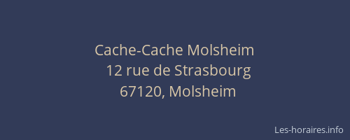 Cache-Cache Molsheim