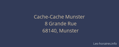 Cache-Cache Munster