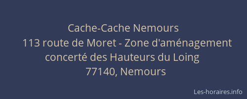 Cache-Cache Nemours