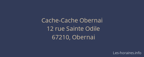 Cache-Cache Obernai