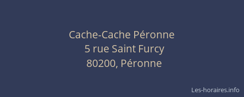 Cache-Cache P&eacute;ronne