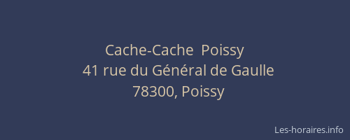 Cache-Cache  Poissy