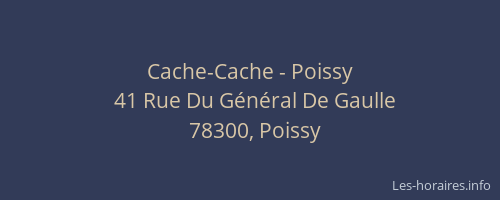 Cache-Cache - Poissy
