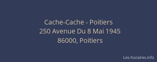 Cache-Cache - Poitiers