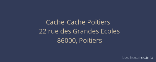 Cache-Cache Poitiers