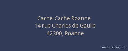 Cache-Cache Roanne