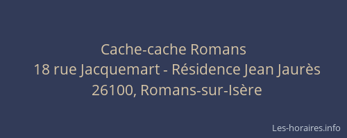 Cache-cache Romans