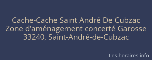 Cache-Cache Saint André De Cubzac