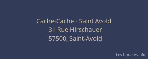 Cache-Cache - Saint Avold