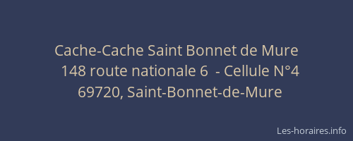 Cache-Cache Saint Bonnet de Mure