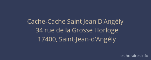 Cache-Cache Saint Jean D'Angély