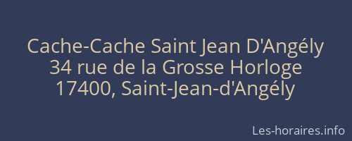 Cache-Cache Saint Jean D'Angély