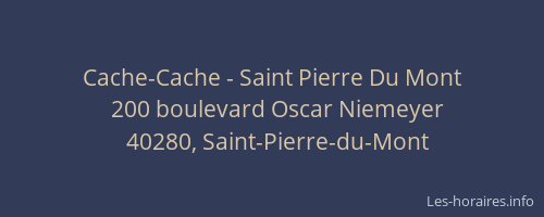 Cache-Cache - Saint Pierre Du Mont