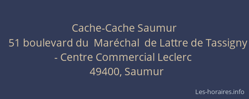 Cache-Cache Saumur