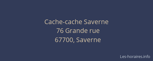Cache-cache Saverne