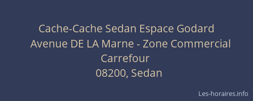 Cache-Cache Sedan Espace Godard
