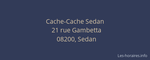 Cache-Cache Sedan