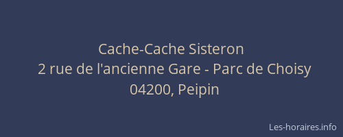 Cache-Cache Sisteron